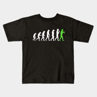 Funny Evolution Theory Zombie Humor Kids T-Shirt